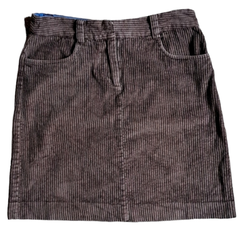 Boden wide rib brown corduroy mini skirt sz6